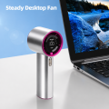 Chiso Nepal Mini Portable Fan Upto 8 hours Battery | Portable Hand Fan Outdoor 3000mAh Battery Powerful 100-High Speed Led Display Handheld Fan Rechargeable Personal Fan. 