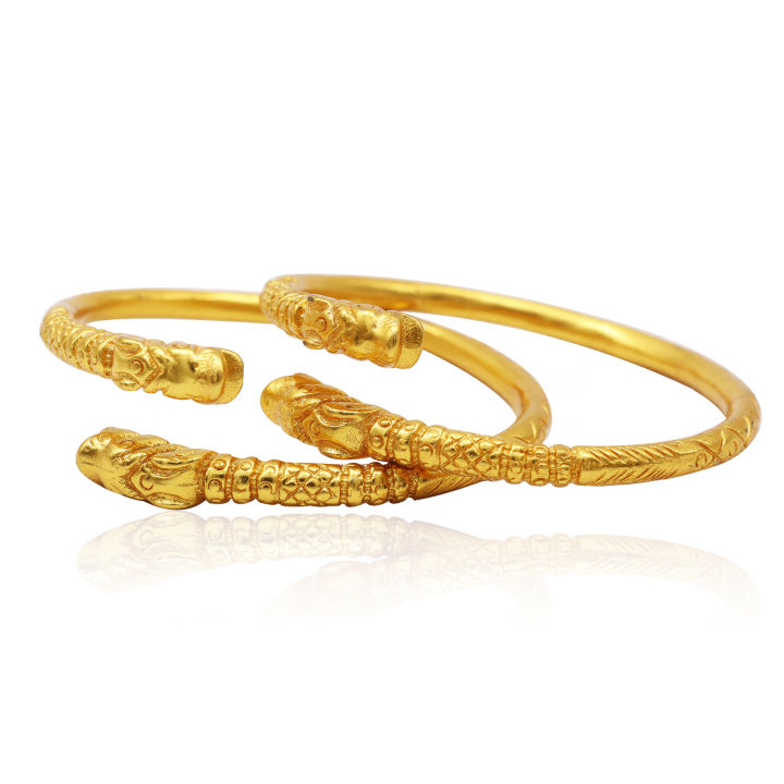 Gold Plated Panchadhatu Free Size Bala For Kids (Bundle of 2)