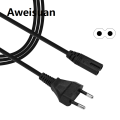 Aweisuan 【Good sharing!】TV EU Power Cord 2m 2.5m AC Power Cord Cable C7 Extension Cord For Vizio Hisense TCL Sony Samsung LG TV Projector Radio Speakers. 
