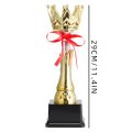 New Gold Gold Trophy Awards Crown Plastic Award Cup School Rewarding Supply Winner Award Trophy Toy School Competition. 
