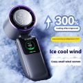 Portable Semiconductor Refrigeration Mini Handheld Fan 100 Speed Infinitely High-speed Hanging Neck Fan Low Noise LED Display Foldable Desk Fan Outdoor Travel. 