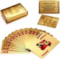 Durable Waterproof Luxury 24K Gold Foil Poker Playing Cards Deck Carta de Baralho  Good Gift Idea. 
