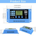 30A 20A 10A solar charging controller 12V 24V automotive solar panel controller. 