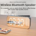 Electronic Clocks Large LED Screen LED Mirror Screen Alarm Clock Digital Display Portable Digital Clock Smart Dual Alarm Wireless Charging Clock Gift. 