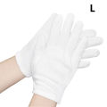 Bizzy 1 Pairs New Full Finger Men Women Etiquette White Cotton Gloves Waiters Drivers DUJU. 