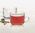 Transparent Crystal Clear Glass Tea Cup Set 180ML - Set Of 6. 