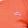 Doro Orange Cotton Round Neck Half Sleeve Side Printed T-Shirt For Women. 