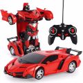 2 in 1 Remote Control Car Deformation Robot Driving Sports Vehicle Model 1:18 Remote Control Car Toys. 