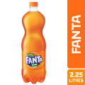 Fanta Orange Flavoured Soft Drink PET Bottle 2.25L. 