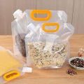 4PCS 1.5L Transparent Grains Storage Bag Rice Moisture Proof Sealed Packaging Bag. 