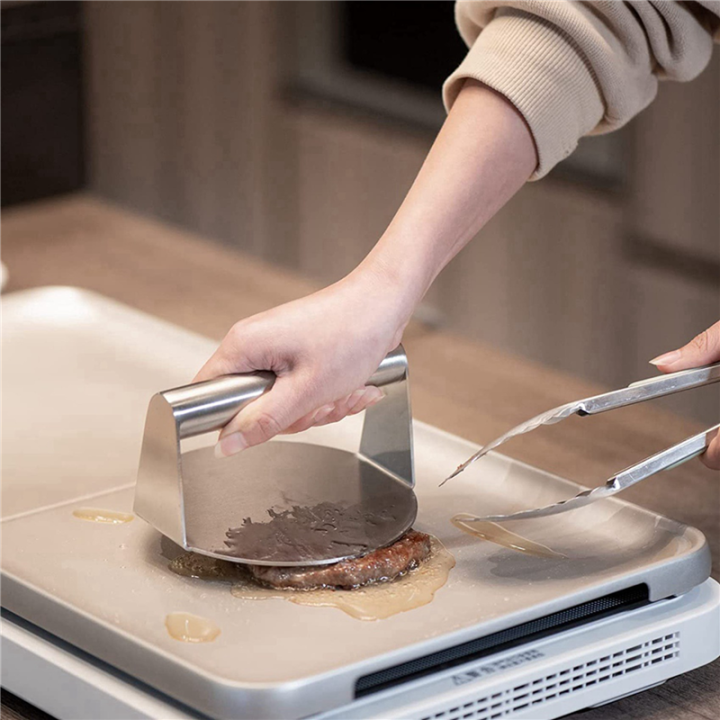 FORIDE%202X%20Stainless%20Steel%20Burger%20Press%20Round%20Smash%20Burger%20Press%20with%20Handle%20for%20Flat%20Top%20Grill%20Cooking,%20Grill%20Accessories%20-%20Image%203