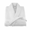 Bath Robes Free Size Waffle Cotton White. 