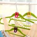 Mini Flocking Clothes Hanger, Easy Hook Closet Organizer, Random Colors, Home Creative, 10Pcs. 