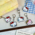 Hello Kitty Acrylic Keychain Bag Charms Sanrio Anime Figures Key Chain Pendant Cartoon Cosplay Chains Keyring Accessories Gifts LUKE. 