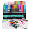 Modeow Glitter Gel Pens 48pcs Gel Pen Set Glitter Highlighter Metallic Pens Quick-drying Ink Smooth Writing Back to School Supplies Yellow Gel. 