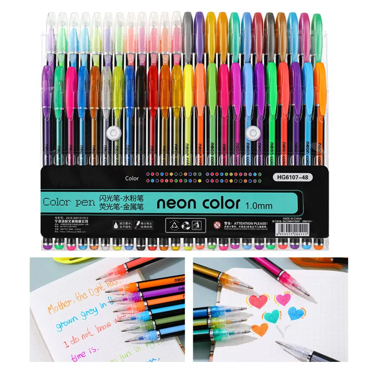 Modeow%20Glitter%20Gel%20Pens%2048pcs%20Gel%20Pen%20Set%20Glitter%20Highlighter%20Metallic%20Pens%20Quick-drying%20Ink%20Smooth%20Writing%20Back%20to%20School%20Supplies%20Yellow%20Gel%20-%20Image%205