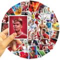 Artsy Home Cristiano Ronaldo Football Stickers Set - 25/50Pcs Decorative Decals for Laptops, Phones & Journals. 