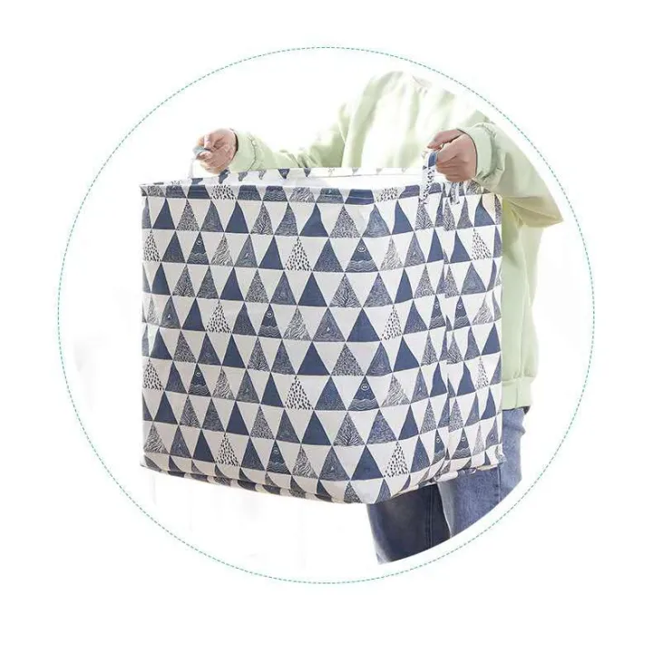 100L%20Capacity%20Cube%20Durable%20Quality%20Cotton%20Linen%20with%20PE%20Waterproof%20Coating%20Coating%20Laundry%20Basket%20Bag%20with%20Handles%20and%20Cover%20-%20Image%204