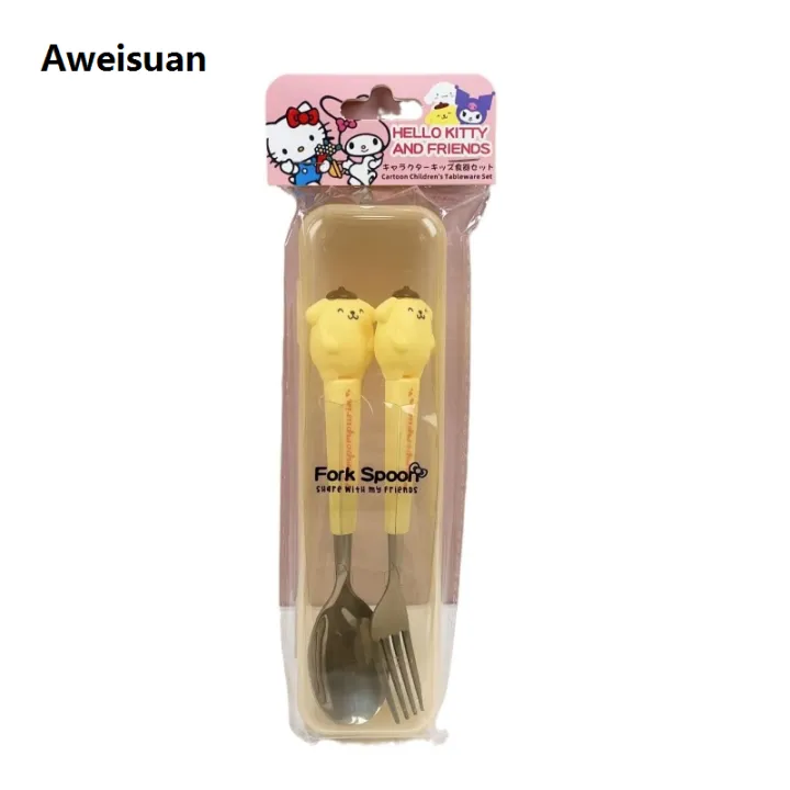 amorol%20utensils%20Cinn%20children's%20tableware%20HAweisuan%20Sanrio%20ello%20Kitty%20Luxury%20Melody%20Kuromi%20silicone%20handle%20meal%20l%20forks%20and%20spoons%20for%20children%20-%20Image%204