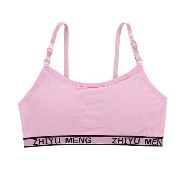 men>men -Bra wrap girl vest sports student underwear double 1/3PCS teenage development vest bra training bra top 816 years old