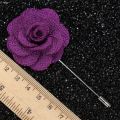 S_way Tailor Smith Soloid Color Flower Lapel Pin Casual Fashion Handmade Suit Boutonniere Stick Brooches High Quality Mens Accessories. 
