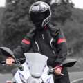 WOSAWE Reflective Mens Raincoat Waterproof Motocross Suit Motorcycle Jacket Split Rain Cloth. 