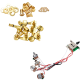 ARELENE 6 Pieces Guitar String Tuning Key Pegs/ Knobs with Pots for Strat Guitar PreWired 1 Volume 2 Tone Control. 