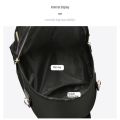 Casual Lightweight School Bags Large Capacity Oxford Cloth Travel Backpack Black Shoulder Bag Women. 