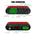 (GGBR) Professional 24Bit 192KHz Audio Interface 2 Input Sound Card for Electric Guitar External Studio PC Recording Tuner. 