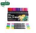 ProArt Dual Tip Brush Pen, Set Of 60 (Brush Tip & Fine liner Tip 0.4MM). 