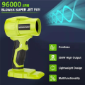 350W Jet Blower 18V Battery 96000RPM Brushless High Speed Motor Violent Turbo Fan Air Blower Fan. 
