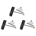 ARELENE 3X Door Closer Household Black Belt Wheel Adjustable Automatic Door Closing Light Zinc Alloy Spring Door Closer. 