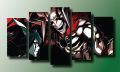 Bleach Ichigo vs Ulquiorra Canvas Wall Art– Anime Wall Decoration-5 Piece. 