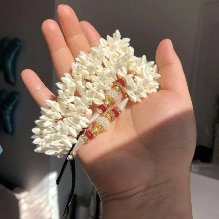 Gajra%20Hair%20Bun%20Gajra%20Hair%20Accessories%20Women's%20Hair%20Decorations%20Floral%20Hairpins%20Hair%20Accessories%20-%20Image%203