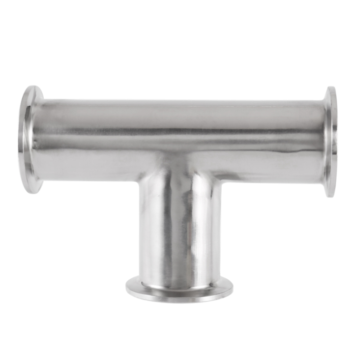 FORIDE 3 Pcs 1.5Inch 38mm Sanitary Tri Clamp 3 Way Tee 304 Stainless Steel Sanitary Ferrule Tee Connector Pipe Fitting