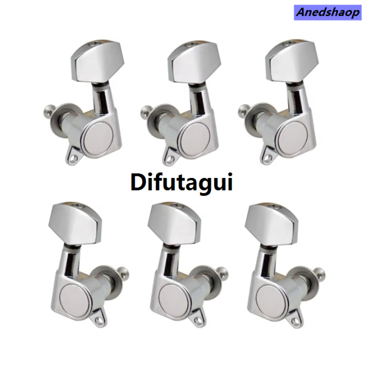 Difutagui%206pcs%20Sealed%20Guitar%20String%20Pegs%20Locking%20Tuners%203L3R%20Tuning%20Pegs%20SPortable%20New%20style%20tring%20Tuner%20Acoustic%20Guitar%20Tuner%20Machine%20Head%20Knob%203Left%203Right%20-%20Image%203
