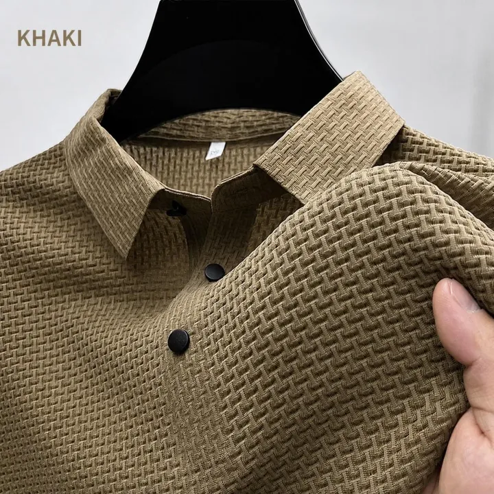 Summer%20Stylish%20Ice%20Silk%20Fabric%20Polo%20T-Shirt%20For%20Men%20-%20Image%205
