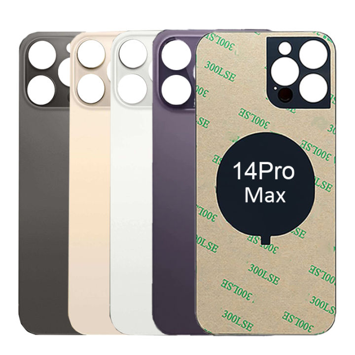Yuanyan For iPhone 11 12 13 14 Pro Max Mini Back Glass Cover Panel Battery Cover Replacement Parts Housing Big Hole Camera Rear