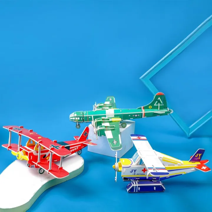 Papercaft Model Plane Paper Model Paper Airplane Puzzle 3D Handmade Children Jigsaw Puzzles ...