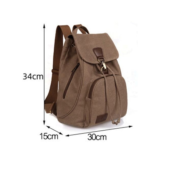 Retro Backpacks Rucksack Trendy Vintage Shoulder Bag Fashion Solid Color Canvas Bag Computer