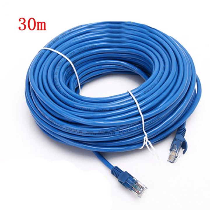 30 Meter Cat 5E Ethernet LAN Cable - Ready-made Internet Networking Cable