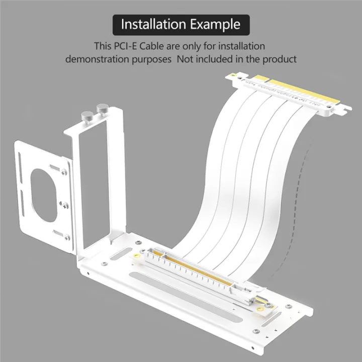 Vertical%20GPU%20Mount%20Bracket,2%20Graphics%20Card%20Steering%20Holder%20Slots%20with%20Hardware,EGPU%20Dock,External%20GPU%20Docking%20Station%20White%20-%20Image%205