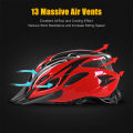Lightweight Bicycle Helmet with Visor in-mold Mountain Road Bike Cycling Helmet Outdoor Sport Protective Helmet for Men and Women. 