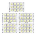 fasdaga 5X New DC 3V 5V 12 LED Super Bright White Piranha LED Circuit Board LED Lights Light Yacht. 