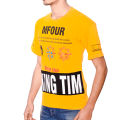 Summer Fashion Oversize Cotton Men T-Shirt Korean Casual O Neck T-Shirt Patchwork Letter Print Loose Japanese T-Shirt By Bajrang. 