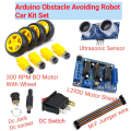 Arduino Obstacle Avoidance Robot Car Kit Set with L293D Motor Shield Ultrasonic Sensor. 