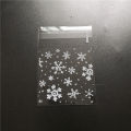 Gift Decoration Bag Bagging Wedding Candy Material Self Adhesive Biscuit Pack 100pcs/batch 4 sizes snowflake transparent plastic. 
