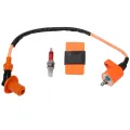 Motorcycle Modification Racing Ignition Coil Spark Plug CDI for GY6 GY6 50Cc 125Cc 150Cc 4-Stroke Engine Scooter Moped. 