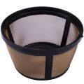 Reusable 4 Cup Basket Replacement Coffee Filter -For Permanent Coffee Filter for Maker and Brewer (2 Pack]). 