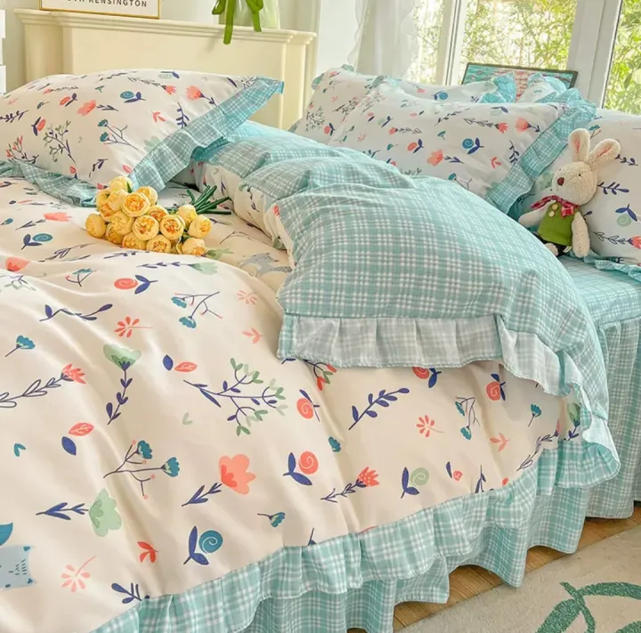 Bed%20Set%20Bedding%20Set%20Four%20Piece%20Set%204%20pcs%20set%20for%20Bedroom%20Bedset%20King%20Size%202m%20Bedroom%20Set%20Blanket%20Cover%20+%20Bedsheet%20+%202%20Pillow%20Covers%20Aloe%20Vera%20Cotton%20Cute%20Floral%20Animal%20Pattern%20Colorful%20Ideal%20for%20gift%20Children%20Girl%20Bedroom%20Set%20Machine%20Washable%20200*230%20-%20Image%208